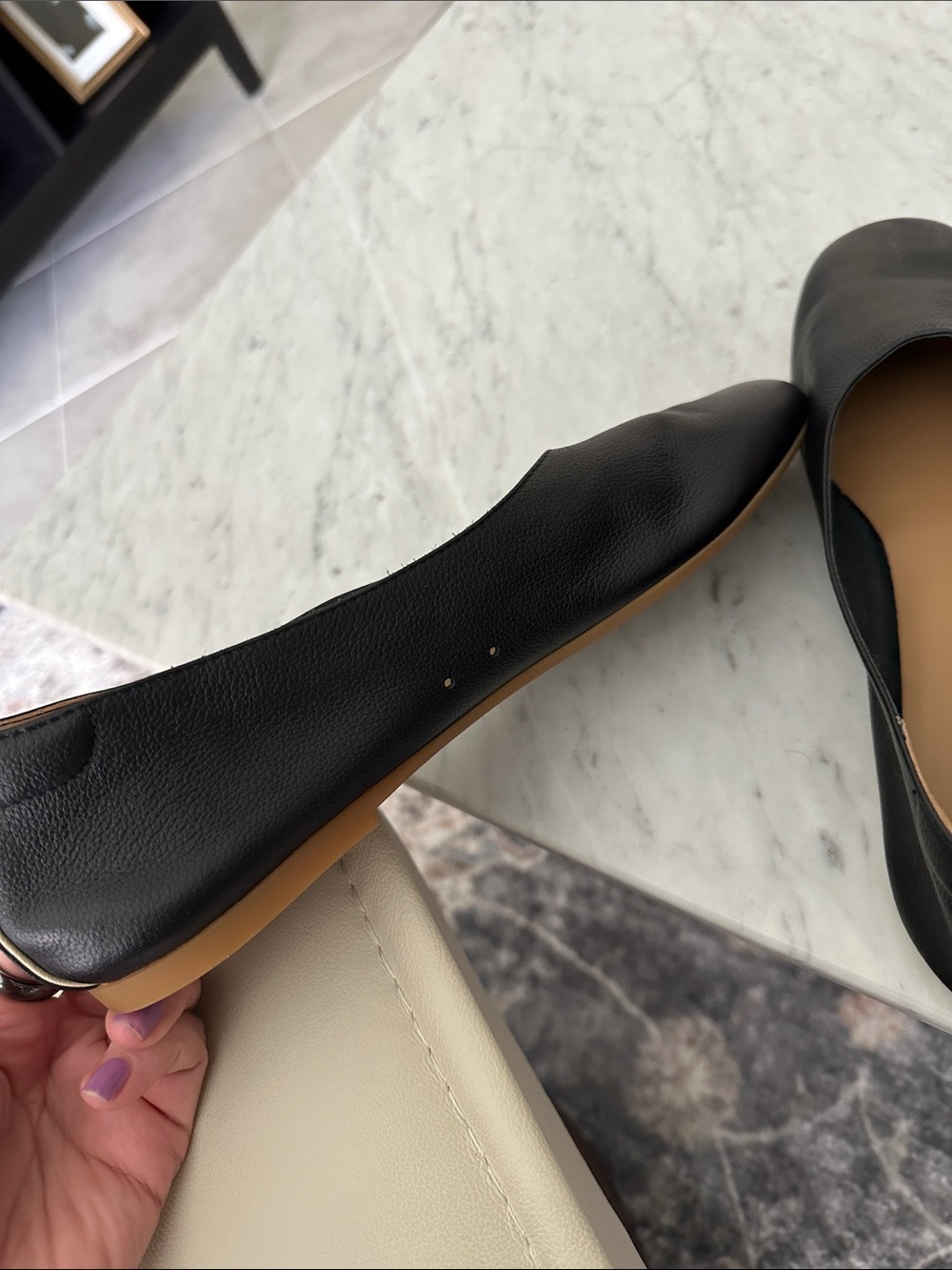Everlane The Day Glove Black Leather Ballet Flats - Picture 9 of 11